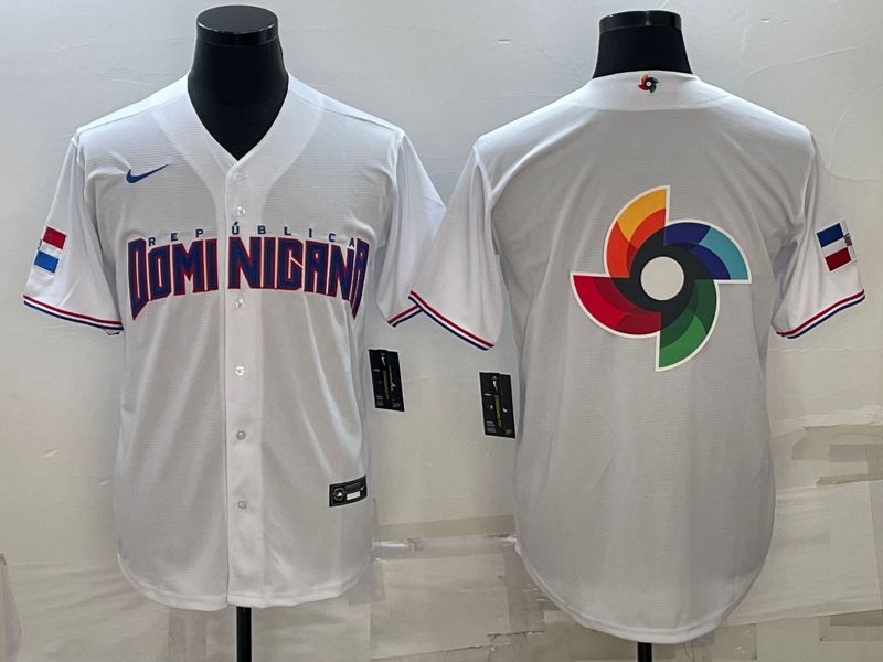 Men 2023 World Cub Blank White Nike MLB Jersey->more jerseys->MLB Jersey